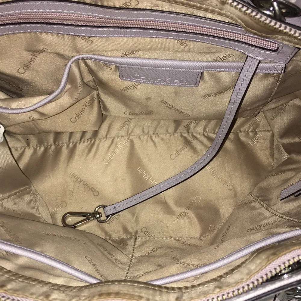 Calvin Klein Lilac Leather Tote - Picture 7 of 9